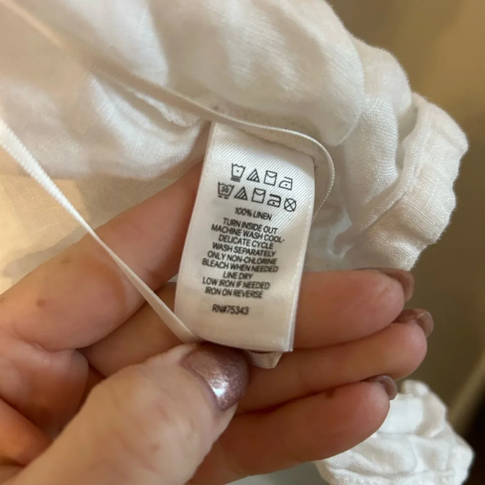 Cynthia Rowley Cream Linen Top - Picture 5 of 5